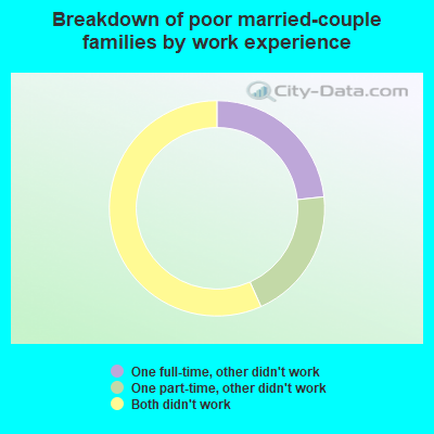 Breakdown of poor married-couple families by work experience